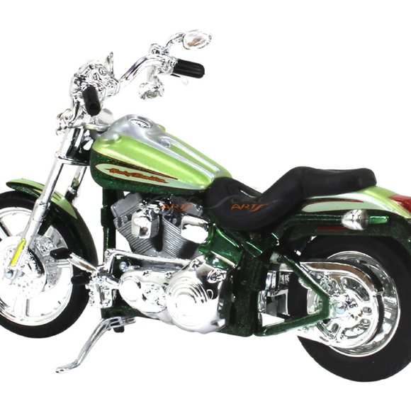 2004 Harley-Davidson FXSTDSE CVO Green Series 37 Maisto Motorcycle 1:18 - Picture 3 of 6